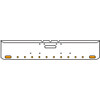 20 Inch Chrome Texas Square Bumper Kit With 2 Oval Lights And 10 Round Lights
