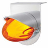 Stainless Steel Bracket W/ LED Dual Function Watermelon Glo Light W/ Visor - Amber LED / Amber Lens