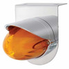 Stainless Steel Bracket W/ LED Dual Function Watermelon Glo Light W/ Visor - Amber LED / Amber Lens