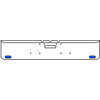 22 Inch Chrome Texas Square Bumper Kit With 2 Oval Lights