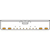 22 Inch Chrome Texas Square Bumper Kit With 4 Oval Lights And 8 Round Lights