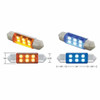 SMD LED 6418/6461-36MM Light Bulb W/ 6 Micro LEDs - Amber 2 Pack