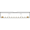 18 Inch Chrome Texas Square Bumper Kit With 2 Oval Lights And 10 Round Lights