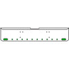 18 Inch Chrome Texas Square Bumper Kit With 2 Oval Lights And 10 Round Lights