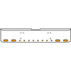 18 Inch Chrome Texas Square Bumper Kit With 4 Oval Lights And 8 Round Lights