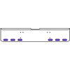 18 Inch Chrome Texas Square Bumper Kit With 6 Oval Lights