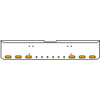 18 Inch Chrome Texas Square Bumper Kit With 6 Oval Lights And 6 Round Lights