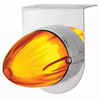 Stainless Steel Bracket W/ LED Dual Function Watermelon Glo Light - Amber LED / Amber Lens