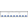 18 Inch Chrome Texas Square Bumper Kit With 9 Oval Lights