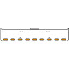 18 Inch Chrome Texas Square Bumper Kit With 9 Oval Lights