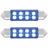 211-2 LED Light Bulb W/ 8 Micro LEDs - Blue 2 Pack