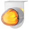Stainless Steel Light Bracket W/ 9 LED Dual Function GLO Light - Amber LED / Clear Lens