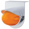 Stainless Steel Light Bracket W/ 9 LED Dual Function GLO Light & Visor - Amber LED / Amber Lens