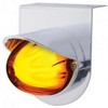 Stainless Steel Light Bracket W/ 9 LED Dual Function GLO Light & Visor - Amber LED / Amber Lens