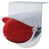 Stainless Steel Light Bracket W/ 9 LED Dual Function GLO-Light & Visor - Red LED / Red Lens