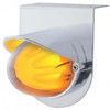 Stainless Steel Light Bracket W/ 9 LED Dual Function GLO-Light & Visor - Amber LED / Clear Lens