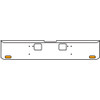 20 Inch Chrome Texas Square Bumper Kit With 2 Oval Lights