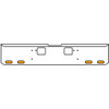 20 Inch Chrome Texas Square Bumper Kit With 4 Oval Lights