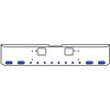 20 Inch Chrome Texas Square Bumper Kit With 4 Oval Lights And 8 Round Lights