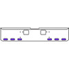 20 Inch Chrome Texas Square Bumper Kit With 6 Oval Lights