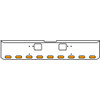 20 Inch Chrome Texas Square Bumper Kit With 9 Oval Lights