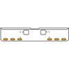 22 Inch Chrome Texas Square Bumper Kit With 6 Oval Lights