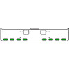 22 Inch Chrome Texas Square Bumper Kit With 8 Oval Lights