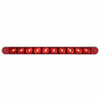 9 Inch 10 LED Split Turn Function Light Bar W/ Bezel - Red LED / Red Lens