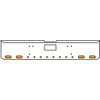 20 Inch Chrome Texas Square Bumper Kit With 4 Oval Lights And 8 Round Lights