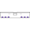 20 Inch Chrome Texas Square Bumper Kit With 6 Oval Lights