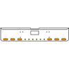 20 Inch Chrome Texas Square Bumper Kit With 6 Oval Lights And 6 Round Lights