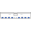 20 Inch Chrome Texas Square Bumper Kit With 8 Oval Lights And 2 Round Lights
