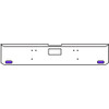 22 Inch Chrome Texas Square Bumper Kit With 2 Oval Lights