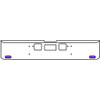 18 Inch Chrome Texas Square Bumper Kit With 2 Oval Lights
