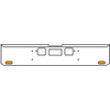 18 Inch Chrome Texas Square Bumper Kit With 2 Oval Lights