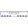 18 Inch Chrome Texas Square Bumper Kit With 8 Oval Lights