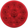 4 Inch Rnd 10 LED Stop, Turn, Tail Light - Red LED / Red Lens