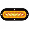 22 LED 6 Inch Oval Flange Mount Glo-Light - Turn Signal - Amber LED/ Amber Lens