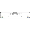 22 Inch Chrome Texas Square Bumper Kit With 2 Oval Lights