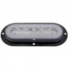 22 LED 6 Inch Oval Flange Mount Glo-Light - Turn Signal - Amber LED / Clear Lens