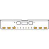 22 Inch Chrome Texas Square Bumper Kit With 6 Oval Lights And 6 Round Lights