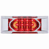 16 LED Reflector Clearance Marker Light W/ Chrome Bezel - Red LED / Red Lens