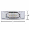 16 LED Reflector Clearance Marker Light W/ Chrome Bezel - Amber LED / Clear Lens