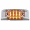 16 LED Reflector Clearance Marker Light W/ Chrome Bezel - Amber LED / Clear Lens