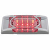16 LED Reflector Clearance Marker Light W/ Chrome Bezel - Red LED / Clear Lens