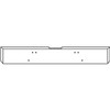 22 Inch Chrome Boxed End Bumper With Mounting Holes For Freightliner Coronado 2010 And Newer