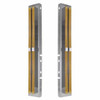 Ss Front Air Cleaner Bracket W/ 8X 19 LED 24 Inch Light Bars - Amber Led/ Amber Lens - Pair For Peterbilt 378, 379