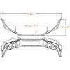 20 Inch Chrome Wrap Around Bumper With Tow And Fog Light Holes For Freightliner Cascadia 116 And 126 W-Composite Bumper