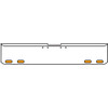 18 Inch 7 Gauge Chrome-Plated Steel Chrome Texas Square Bumper Kit With 4 Oval Turn/ Marker Light Amber/Clear For Freightliner Fl120/Fl132 2000-2002