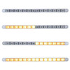 14 LED 12 Inch Auxiliary Warning Light Bar, Amber LED/ Clear Lens